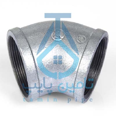زانو 45 درجه گالوانیزه مک