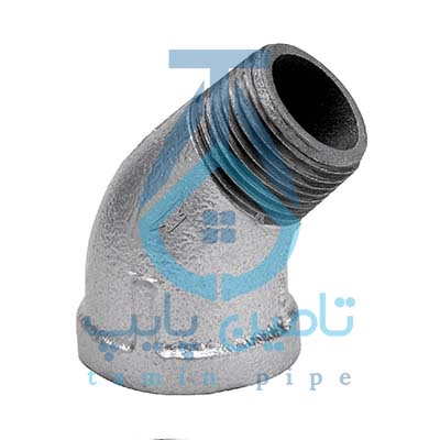 چپقی 90 درجه گالوانیزه مک